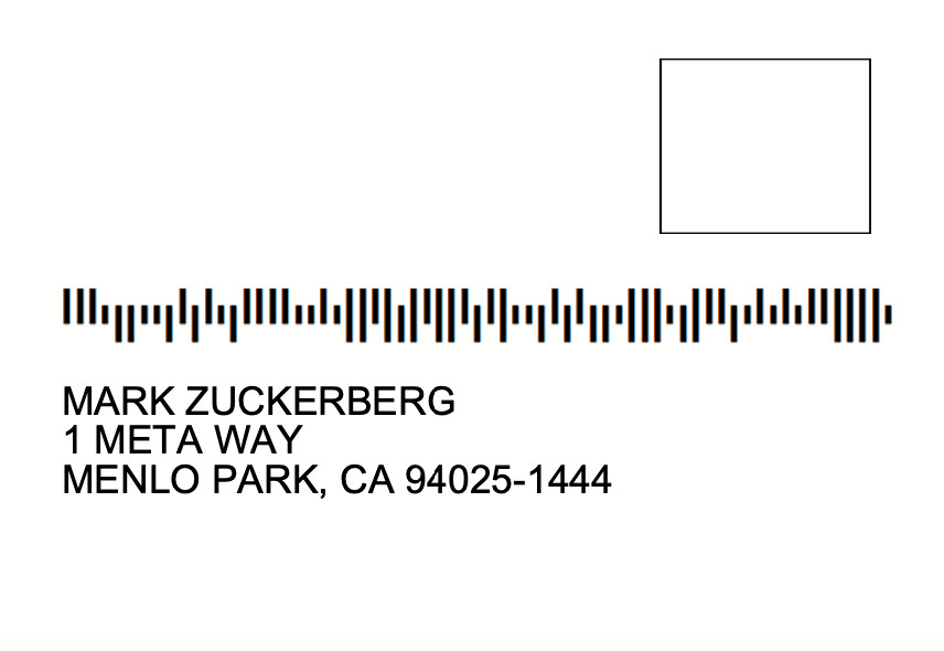 Postcard address side